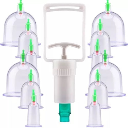 Ventosas Chinas Set X 12 Copas - Pistola De Vacio
